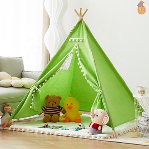 <span class=keywords><strong>Tente</strong></span> tipi pliable en toile pour bébé de 1,6 mètre, <span class=keywords><strong>tente</strong></span> pour enfants d'intérieur, <span class=keywords><strong>tente</strong></span> triangulaire pour enfants, wigwam, <span class=keywords><strong>petite</strong></span> maison de jeu - Product Image 3
