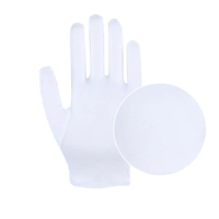 Gants d'étiquette blancs fins en coton pour les serveurs, les conducteurs, les travailleurs de la bijouterie, les mitaines, l'absorption de la sueur