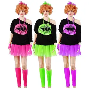 <span class=keywords><strong>Disfraz</strong></span> de Mujer para Cosplay, Tema de los 80, Fiesta Retro, <span class=keywords><strong>Disfraz</strong></span> de Halloween, <span class=keywords><strong>Disfraz</strong></span> Sexy de Mujer, Camiseta de Anime - Product Image 1