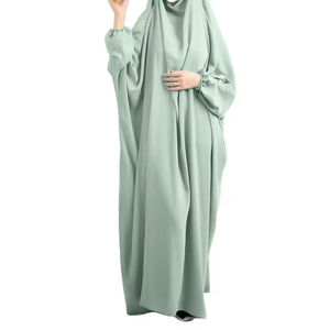 Vestido de chifón con estampado tie-dye, botones y pañuelo a juego, túnica larga islámica para <span class=keywords><strong>mujer</strong></span> musulmana, <span class=keywords><strong>jalaba</strong></span> - Product Image 6