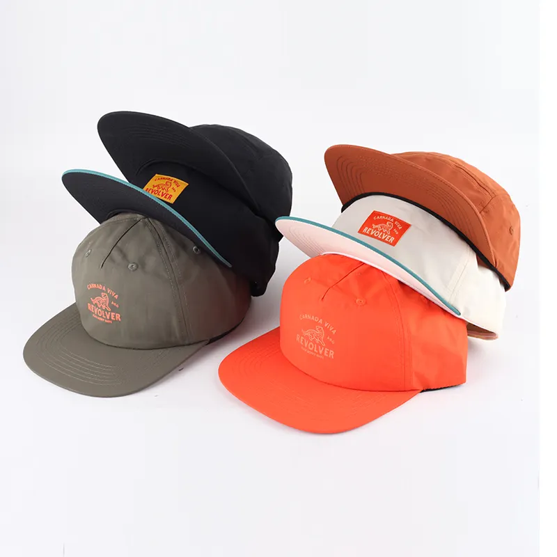 Camp Hut Nylon 5 Panel benutzer definierte Logo Camp Cap