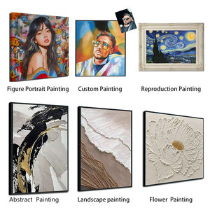Pintura Moderna Abstracta Texturizada en 3D Pintada a Mano sobre Lienzo Acrílico Personalizable Grande en Beige Minimalista - Product Image 6