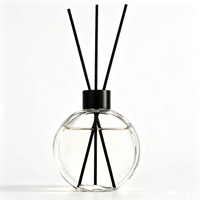 Bouteille diffuseur en verre cylindrique transparent 50ml/100ml, flacon vide pour parfum, décoration d'intérieur, aromathérapie, huiles essentielles
