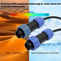 Connecteur étanche Weipu SP13 Series SP1310 SP1312 IP68, 2 à 9 broches, 100 % authentique, prêt à être expédié avec faible MOQ pour les usines