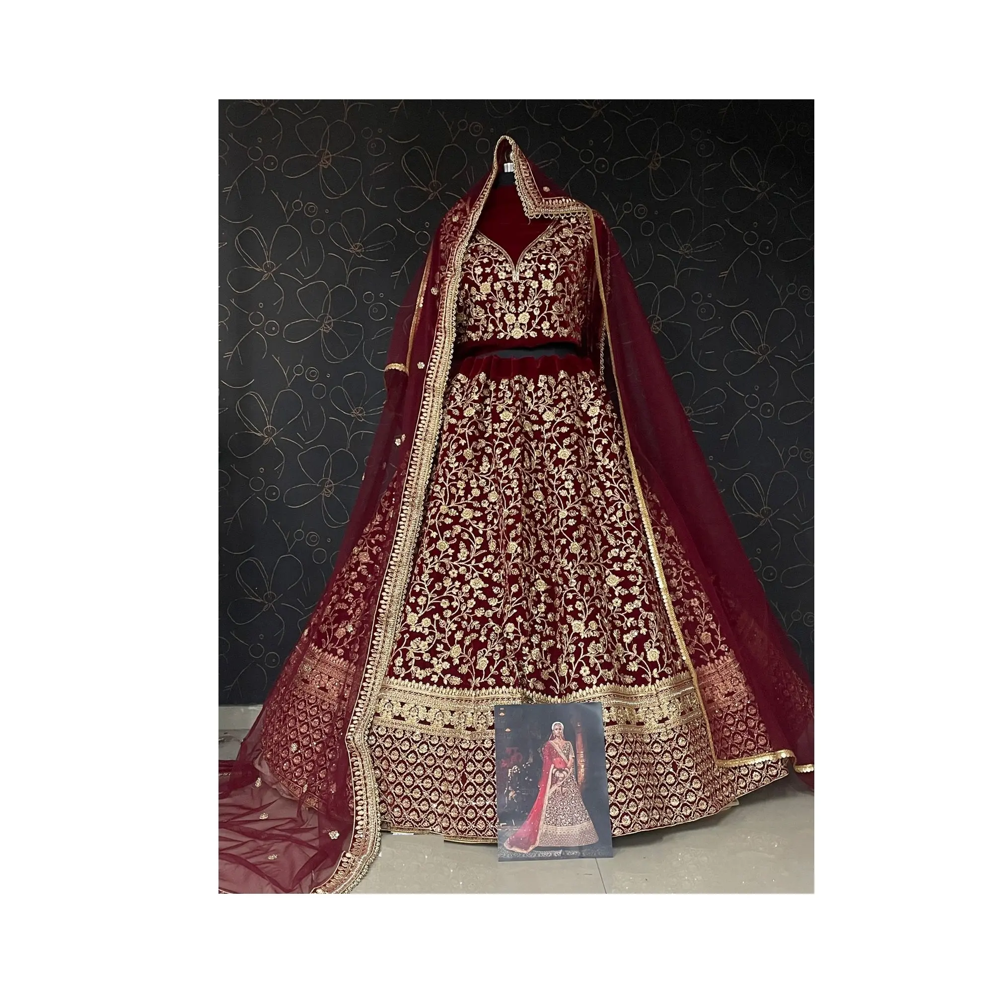 Excelente Qualidade Designer Bridal Wear Lehenga Choli Disponível a Preço de Atacado do Fornecedor Indiano