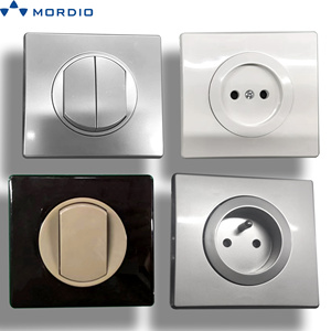 Interruptor y Enchufe Estándar Europeo para el Hogar, Sin Tornillos, de 1 o 2 Vías, Interruptor de Pared de 2 Polos para Uso Residencial - Product Image 1