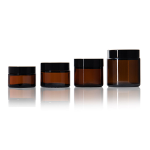 Best-seller CAPOT Brand – Pot en verre transparent ou ambré pour crème cosmétique et soin de la peau, 20g, 30g, 50g, avec couvercle à vis et design sérigraphié - Product Image 2