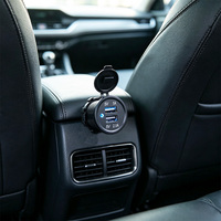 Prise USB encastrable pour camion 3.1A avec LED bleue et couvercle étanche unique 12V 24V pour semi-remorque, autocar, flotte, cabine de couchage