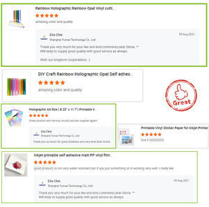 Autocollant holographique en papier vinyle, étiquette adhésive imperméable imprimable à jet d'encre, 50 pièces, vente directe d'usine - Product Image 6