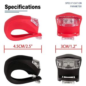 Feux arrière LED en silicone multicolores pour vélo, avec logo, étanches, personnalisables, lumière stroboscopique d'avertissement pour la nuit - Product Image 4