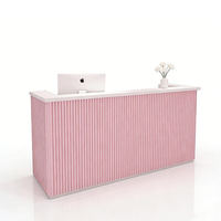 Nouvelle Arrivée - Comptoir de Caisse de Salon de Coiffure - Table de Réception Moderne de Luxe en Bois Rose pour Hôtel