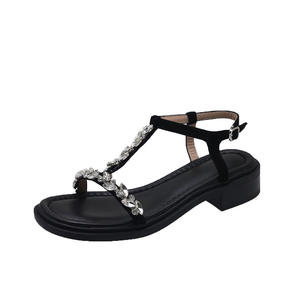 Sandalias Bohemias de Verano 2026 para Mujer con Pedrería, Tacón Bajo, Estilo Hada, Tacón Grueso, para Vestir, Uso en Exteriores - Product Image 5