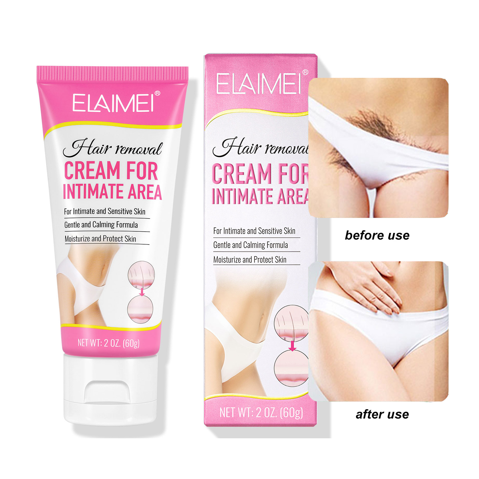 OEM Private Label Quick Painless Body Depilatory Skin Smooth Armpit Hand Leg Intimate Area Body Pubic Hair Removal Cream