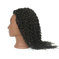 Tête d'entraînement pour femme, cheveux humains bouclés de 135 g, 16 pouces, mannequin de coiffure de haute qualité pour la pratique du coiffage