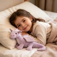 Peluches JC, jouets en peluche, dragon en peluche lavande, peluche mignonne, animal en peluche mythique, poupées en peluche douces, parfaites pour un cadeau d'anniversaire