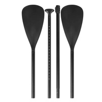 2021 Logo personnalisé Double pagaie SUP à arbre en carbone réglable en 4 pièces avec lame en nylon pour le surf