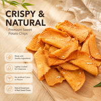 Chips de patate douce séchées en vrac OEM, semi-molles, naturelles, dorées, traditionnelles, frites, salées, sans additifs, saines, 10 kg