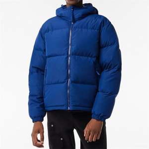 Veste matelassée personnalisée OEM pour hommes Manteau d'hiver en duvet surdimensionné avec logo, col montant et fermeture à glissière - Product Image 2