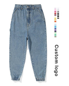 Ykmozi กางเกงยีนส์ทรงแบ็กกี้สำหรับผู้ชายแบบกำหนดเองพิมพ์ลายวินเทจโอเวอร์ไซส์กันน้ำสีจางกันรอยยับทรงหลวม - Product Image 1