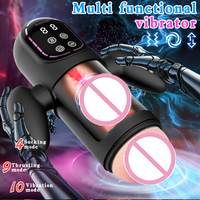 Dispositif d'entraînement masculin Aircraft Cup, Masturbateur télescopique électrique entièrement automatique à succion et vibration, Jouet sexuel intelligent pour adultes