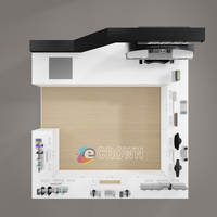 Headset kaca Modern lemari Pajang Etalase konter produk elektronik menampilkan stan pameran