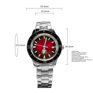 Reloj Mecánico Automático de Lujo con Caja y Cristal de Zafiro - Reloj de Buceo para Hombre - Reloj de Pulsera de Acero Inoxidable Resistente al Agua - Product Image 6