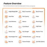 Analyseur de posture corporelle intelligent multifonction Lejia Fitness, construction en acier, écran tactile LCD, balance mécanique OEM/ODM