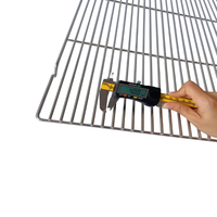 Gril à charbon de bois en métal assemblé en fil d'acier inoxydable de 25cm X 20cm de long avec outils de barbecue pour le camping en plein air dans la cuisine