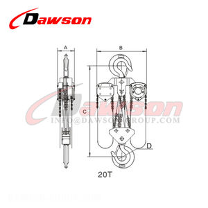 Досон DS-<span class=keywords><strong>HSZ</strong></span>-A 620 серии 5 тонн ручной цепной блок для причала - Product Image 6