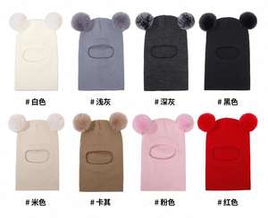 Gorros de Invierno para Niños, Gorro de Punto con Diseño de Oso de Dibujos Animados, Gorro de Invierno Grueso con Bufanda y Orejeras, Conjunto de Gorro Cálido para Niños - Product Image 2