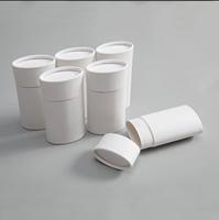 7g 14g 25g 60g 75g Carton Push Ovale Déodorant Bâton Conteneurs Blanc Noir Brun Kraft Baume À Lèvres Papier Tube PAS D'Éponge EN PLASTIQUE
