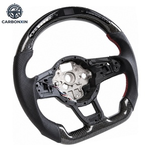 Volante Deportivo LED con Patrón de Fibra de Carbono y Cuero para Volkswagen Golf GTI7 MK7.5/Jetta/Passat/Golf 6/Touareg/Golf 7-Wood - Product Image 5
