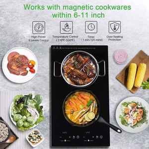 OEM双红外炉灶4400W内置电电磁炉2燃烧器红外炉灶 - Product Image 4