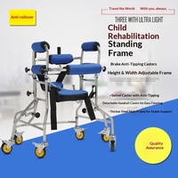 Déambulateur enfant multi-protection CP à quatre roues, hauteur réglable, capacité 136 kg, certifié CE, cadre de soutien pour personnes à mobilité réduite