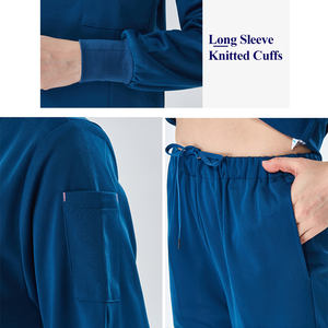 طقم مفرش جفون طبي للرعاية الصحية السريرية بعنق على شكل حرف V طقم مفرش جفون طبي يسمح بالتهوية لغرفة العمليات ملابس أطفال وأطباء الأسنان - Product Image 3