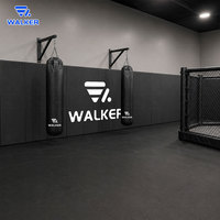 Ensemble de tapis de gym MMA personnalisés avec tapis de sol déroulables, cage octogonale, sac de frappe pour BJJ, karaté, jiu-jitsu, dojo (Matériaux certifiés)