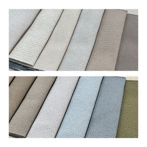 Tessuto per tende in poliestere tessuto a spina di pesce di alta qualità-toni neutri, blocco della luce, ecologico e ignifugo - Product Image 5