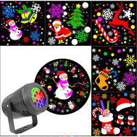 Projecteur LED rotatif flocon de neige à brancher, lampe de nuit étanche en ABS, lumière d'ambiance à couleurs changeantes, piles incluses pour Noël