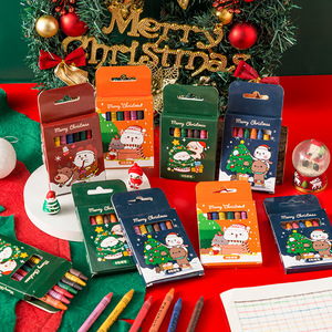 Set de Crayones de Colores Pastel al Óleo de 8 Colores para Niños, Regalo Artístico Navideño - Product Image 1