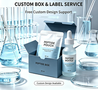 Fabricant de boîtes en papier et d'étiquettes autocollantes personnalisées, résistantes à l'eau et aux basses températures, pour flacons de suppléments de peptides