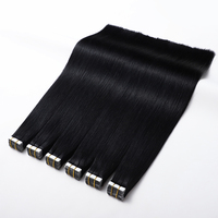 Extensions de cheveux humains en ruban adhésif de luxe 100% réelles 15A Remy Virgin Brazilian Raw, cuticules alignées naturellement, extensions en ruban adhésif invisibles