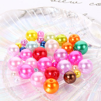 Vente directe d'usine Perles rondes colorées avec trous droits pour la fabrication de chaînes de téléphone DIY, bracelets faits main, accessoires pour cheveux