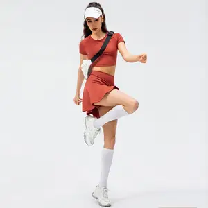 تنورة نسائية للتنس من Bestex, تنانير نسائية مطبوعة من قماش خفيف الوزن سريع الجفاف من الجانبين بطيات تصميم لتمارين التنس