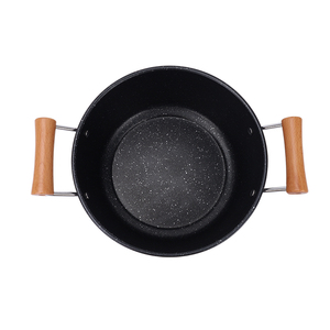 24cm <b>souping</b> <b>pot</b> easy to observe the cooking state wooden handle anti-scalding non-slip easy to clean uniform heat conduction - Product Image 1