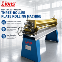 Machine à cintrer les tôles fines et à former des cylindres de petit diamètre, électrique, asymétrique, à trois rouleaux