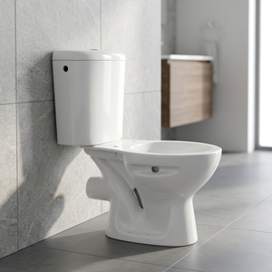 Siège d'aisance de toilette en deux pièces avec housse de siège en plastique et raccords/accessoires LLC ensemble de toilettes complet articles sanitaires - Product Image 2