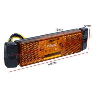 Lot de 10 lampes réflectrices LED 12V/24V, feux latéraux extérieurs pour camions, remorques, bus, poids lourds, feux latéraux ambre - Product Image 3