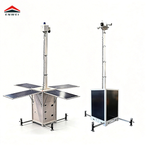 Tour <span class=keywords><strong>de</strong></span> vidéosurveillance mobile solaire en forme <span class=keywords><strong>de</strong></span> cube avec mât <span class=keywords><strong>de</strong></span> 6 m et batterie <span class=keywords><strong>de</strong></span> secours pour la surveillance des chantiers - Product Image 5