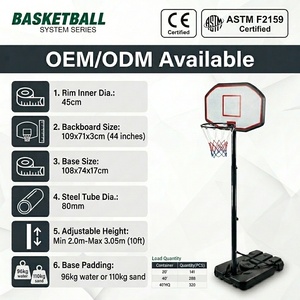 IUNNDS <span class=keywords><strong>Canestro</strong></span> da Basket Portatile Regolabile di Alta Qualità, Supporto per Basket per Intrattenimento Interno ed Esterno, Nero - Product Image 1
