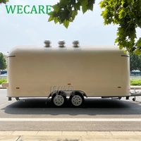 WECARE Remorque Mobile pour Hot-Dogs, Donuts, Boissons Fraîches et Café, Camion-Restaurant de BBQ, Pizzas, Glaces, Magasin Alimentaire, Remorque Food Truck Entièrement Équipée